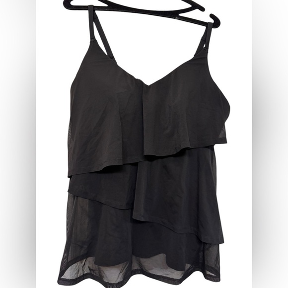 Cacique Lightly Lined No Wire Tankini Top - Picture 6 of 10